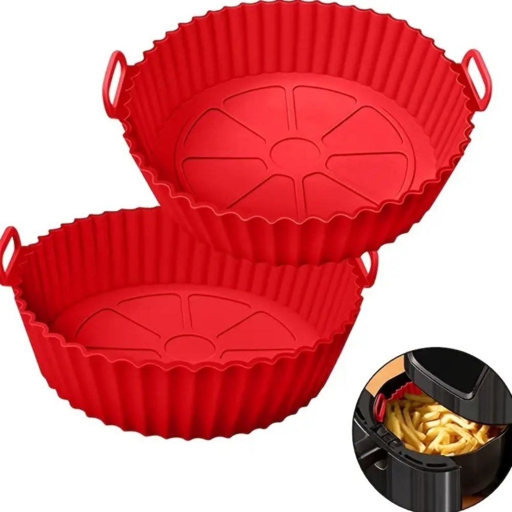 2 Pcs Silicone Liners For Air Fryer Basket